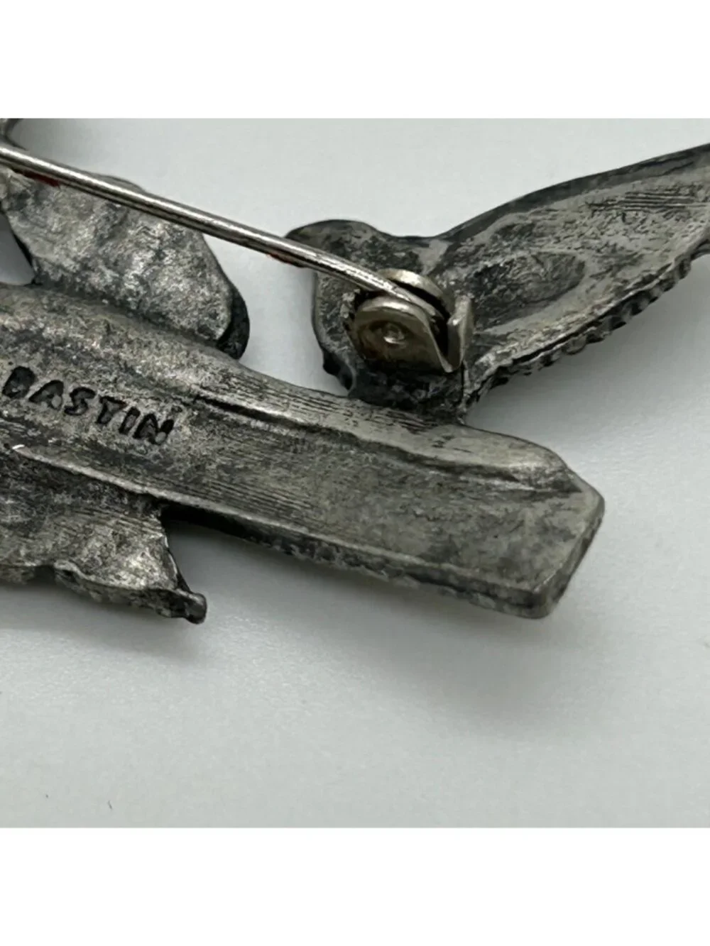 Pewter Bird Brooch M Bastian Vintage Pin 1999 Nature-Inspired Design